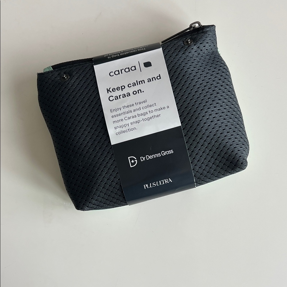 Caraa Black Mesh Toiletry Bag